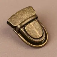 Застёжка для сумки, 4&times;3 см, цвет бронзовый