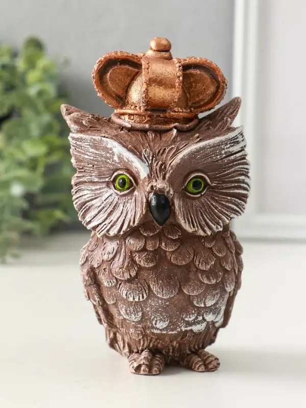 Фигура "Сова императорская" размер 15х8х6 см, гипс, коричневый