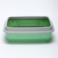 Туалет с бортом с сеткой,  45х34х15 см, серый/оливковый