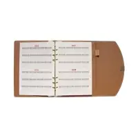 Органайзер на кольцах, A5, с клапаном, 80л, линия, к/зам, Розовый