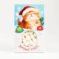 Маршмеллоу в коробке с вырубкой "Зимних чудес", 55 г