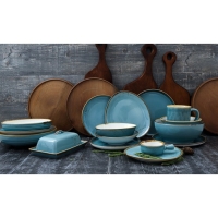 Тарелка керамическая для пасты Magistro &laquo;Церера&raquo;, 160 мл, d=21 см, цвет голубой