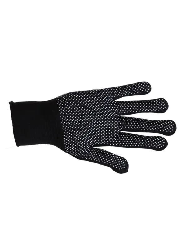 Перчатки садовые, х/б, с нейлоновой нитью, с ПВХ точками, размер 9, чёрные, Greengo