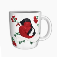 Новогодний набор для декора кружки полимерной глиной &laquo;Новый год! Снегирь на ветке&raquo;