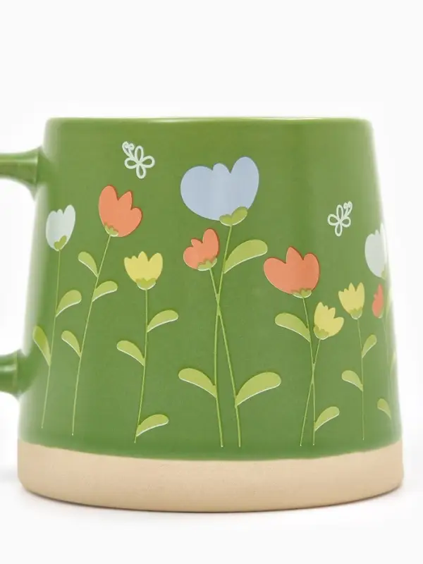 Кружка чайная керамическая &laquo;Полевые цветы&raquo;, 360 мл, ручная работа