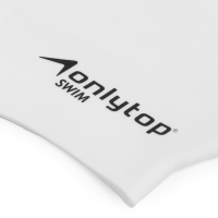 Шапочка для плавания силиконовая 56 гр, цвет белый