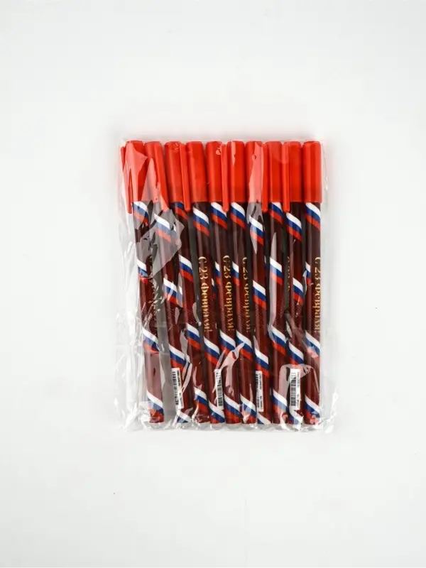 Ручка пластик пиши-стирай с колпачком "С 23 февраля!", синяя паста, гелевая 0,5 мм