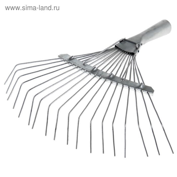 Грабли веерные, проволочные, 18 зубцов, металлические, тулейка 25 мм, без черенка