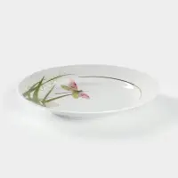 Тарелка фарфоровая &laquo;Стрекоза&raquo;, d=20 см, белая