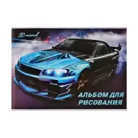 Альбом для рисования А4, 20 листов на скрепке Calligrata, обложка мелованный картон, МИКС