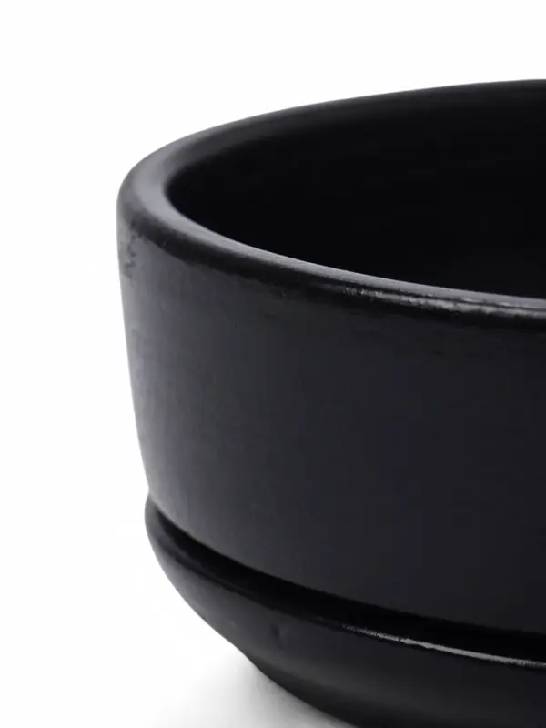Горшок бонсайница 0,7 л, 15&times;5,5 см  для кактусов и суккулентов черный, керамика "Огма"