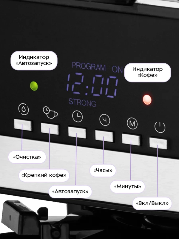 Кофеварка электрическая капельная КТ-7627 - 950 Вт