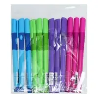 Ручка шариковая Calligrata, синий стержень, узел 0.7 мм, резиновый упор, МИКС