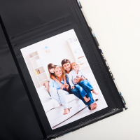 Фотоальбом на 1000 фото 10х15 см "Дальние путешествия" текстиль, чёрные листы 5х33х36 см