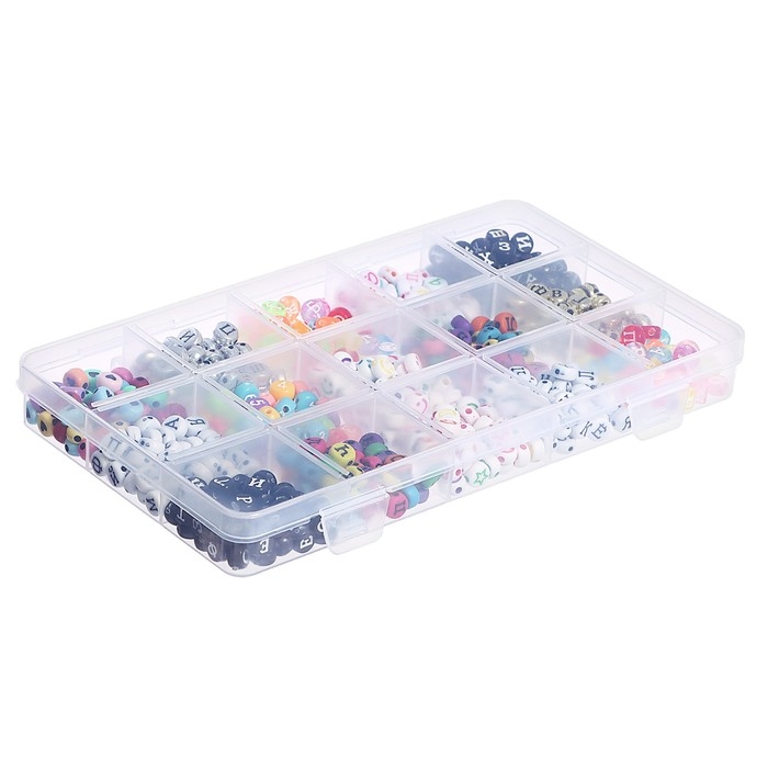 Набор для творчества &laquo;Создай украшение&raquo;, буквы русские, 11 видов бусин