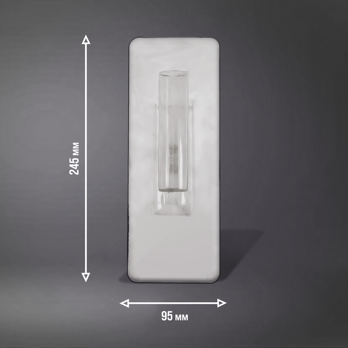 Гладилка ТУНДРА, пластиковая, прозрачная, 110 г, 245 х 95 мм