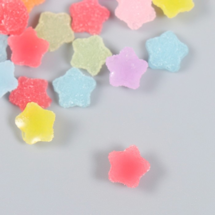 Декор для творчества пластик "Звёздочки-мармелад" набор 30 шт МИКС 1х1х0,5 см