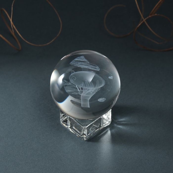 Сувенир стекло шар "Дирижабль" d=6 см