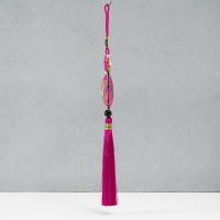 Подвеска текстиль "Бабочка" ярко-розовая 2х6,5х27 см