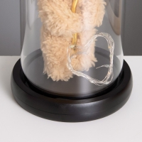 Ночник колба &laquo;Мишка с цветком&raquo; LED белый 3хААА 10,5х10,5х22см