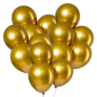 Шар латексный 12" &laquo;Хром&raquo;, металл, набор 50 шт., цвет золотой