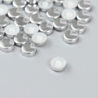 Декор для творчества пластик "Круг" набор 40 шт серебро 1х1х0,3 см