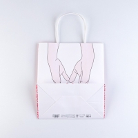 Пакет подарочный крафтовый, упаковка, &laquo;Сердце&raquo;, 22 х 25 х 12 см