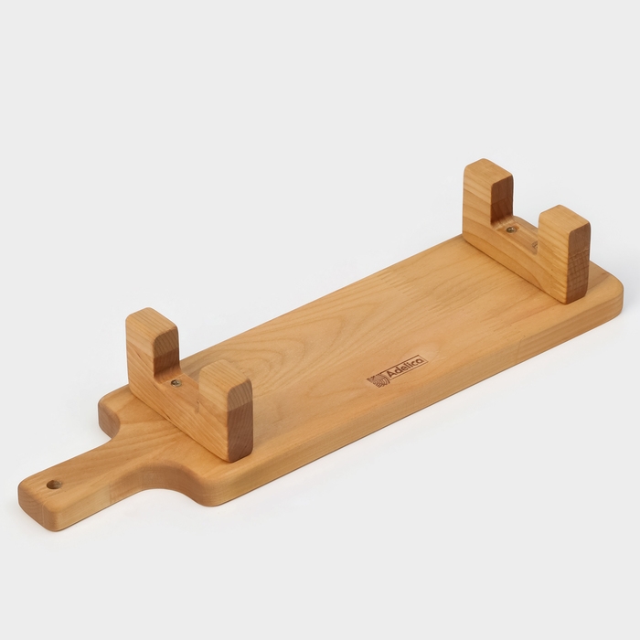 Доска сервировочная с ручкой Adelica, на ножках, 38&times;10&times;6 см, берёза