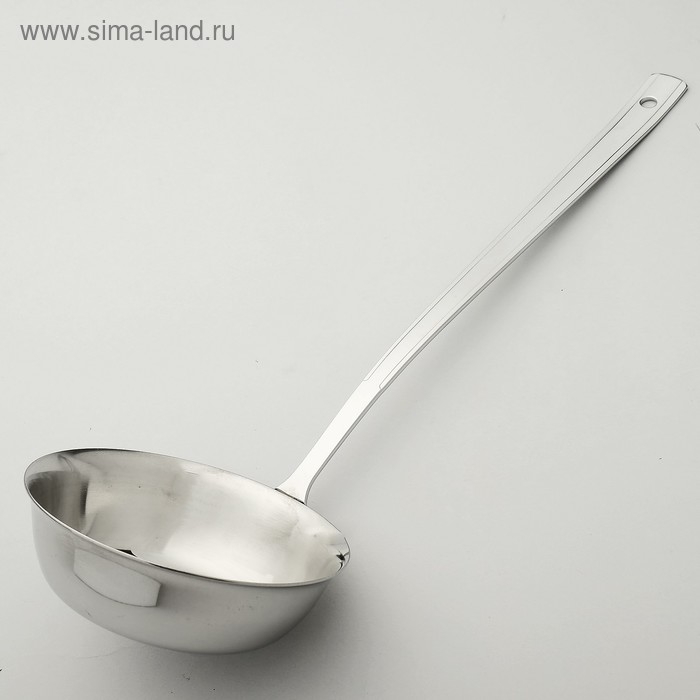 Половник &laquo;Торжество&raquo;, 150 мл, длина ручки 21,5 см, толщина 2,5 мм, цвет серебряный