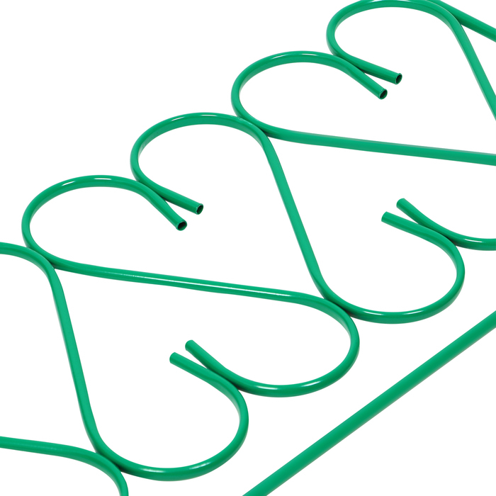 Ограждение декоративное, 54 &times; 340 см, 5 секций, металл, зелёное, &laquo;Изящный&raquo;