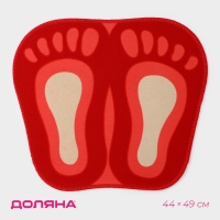 Коврик для дома Доляна &laquo;Следы&raquo;, 44&times;49 см, цвет МИКС