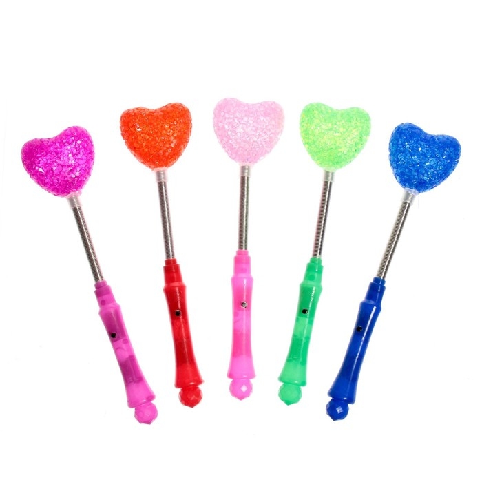 Световая палочка &laquo;Сердце&raquo;, на пружине, под стекло, цвета МИКС