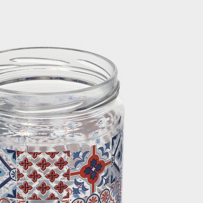 Банка стеклянная для сыпучих продуктов &laquo;Мозаика&raquo;, 660 мл