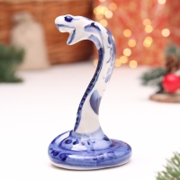 Сувенир "Змея", №18, гжель, 7 см