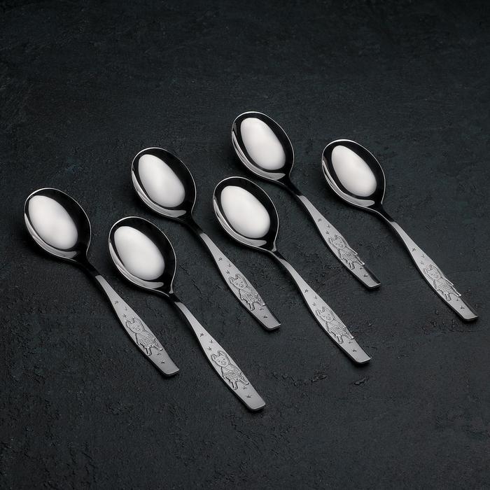 Ложка детская столовая &laquo;Антошка&raquo;, длина 16 см, толщина 2 мм, цвет серебряный