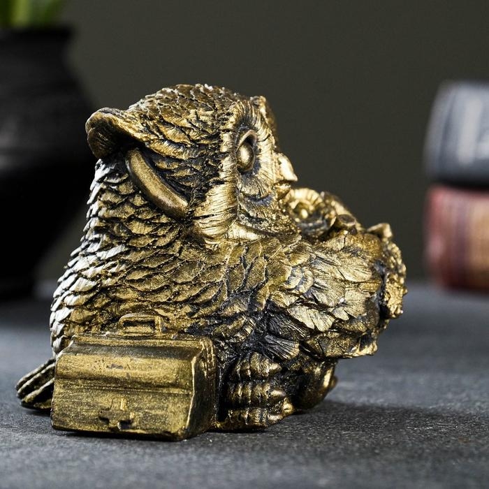 Фигура "Сова с совенком" латунь 10х10х10см