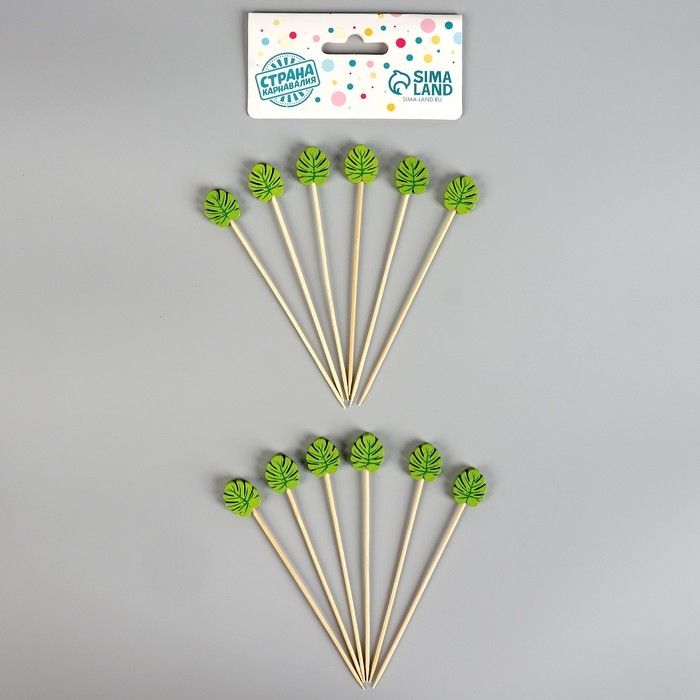 Шпажки &laquo;Листья&raquo;, в наборе 12 штук