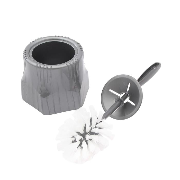 Ёршик для унитаза с подставкой &laquo;Лотос&raquo;, 13,5&times;13,5&times;34,5 см, цвет МИКС