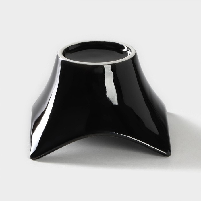 Набор салатников керамических на деревянной подставке «Инь-Янь.Квадрат», 5 предметов: 4 салатника 80 мл, подставка, цвет белый и чёрный Набор салатников керамических на деревянной подставке «Инь-Янь.Квадрат», 5 предметов: 4 салатника 80 мл, подставка, цвет белый и чёрный