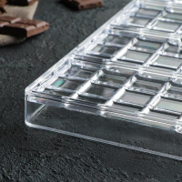 Форма для шоколада KONFINETTA &laquo;Плитка&raquo;, 33&times;16,5&times;3 см, 4 ячейки, цвет прозрачный