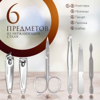 Набор маникюрный &laquo;Фрукты&raquo;, 6 предметов, в футляре, рисунок МИКС