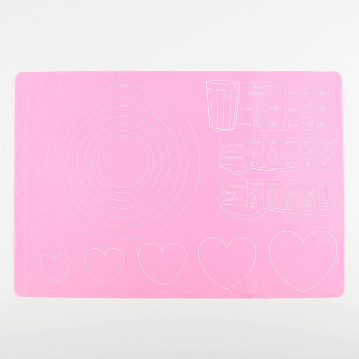 Силиконовый коврик для выпечки &laquo;Готовим с любовью&raquo;, 64 х 45 см
