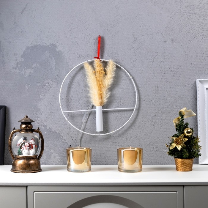 Светодиодная фигура &laquo;Осенний декор&raquo; 30 см, металл, батарейки ААх2 (не в комплекте), свечение тёплое белое