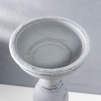 Подсвечник дерево на 1 свечу "Элегант" серый состаренный 46,5х11,5х11,5 см