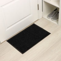 Коврик влаговпитывающий придверный с окантовкой Доляна &laquo;Стандарт&raquo;, 40&times;60 см, цвет чёрный