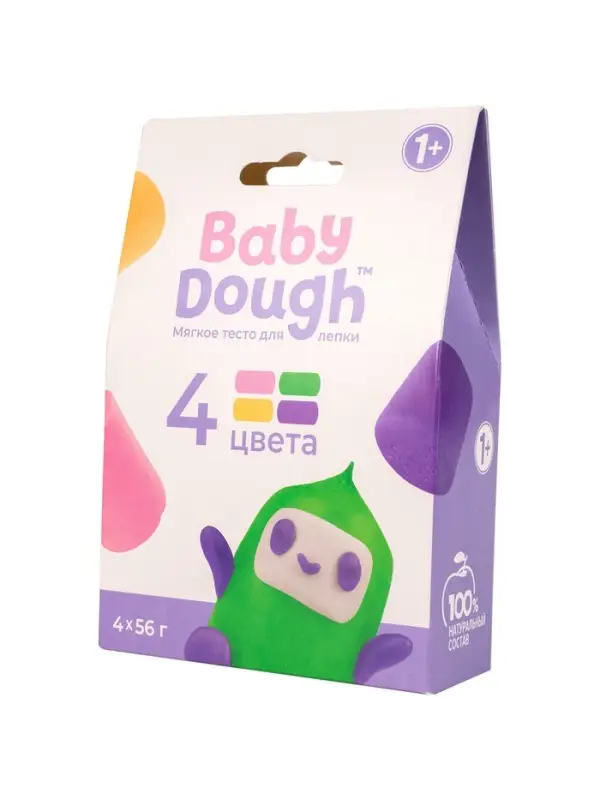 Тесто BabyDough 4 шт в коробке зеленый щипок №3