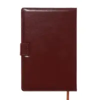Ежедневник недатированный формат А5, с хлястиком, 112л, линия, пвх, Классика Коричневый