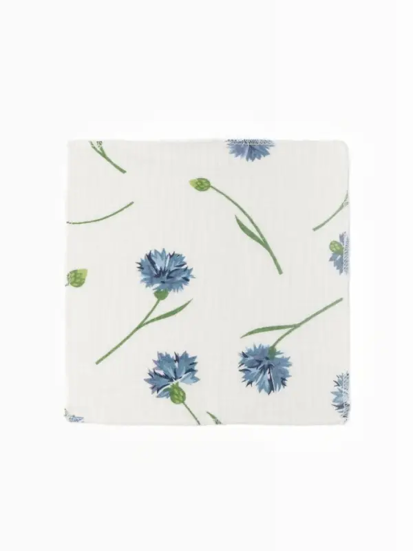 Набор платочков Крошка Я  Cornflowers (вид 1) 20*20 см-5 шт, муслин, 100 % хлопок