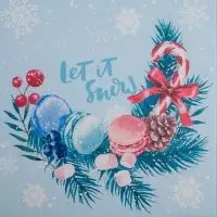 Коробка для кондитерских изделий с пластиковой крышкой &laquo;Морозное утро&raquo;, 13 х 13 х 3 см