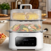 Пароварка электрическая с таймером КТ-6467 - 1000 Вт